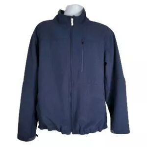 T Tech by Tumi Navy Blue Full Zip Jacket Coat Fleece Inside Men's Size XXL